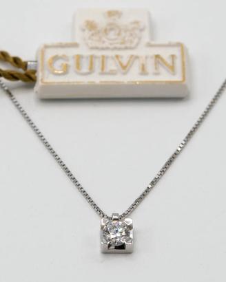 Collana G U L V I N punto luce oro bianco 18kt A.1