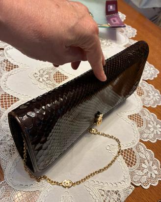 Borsetta vintage in pelle di serpente