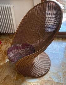 poltrona in vimini