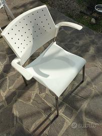 sedie plastica e ferro zincato
