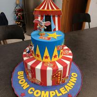 Torta scenografia tema Circo/ Dumbo + accessori
