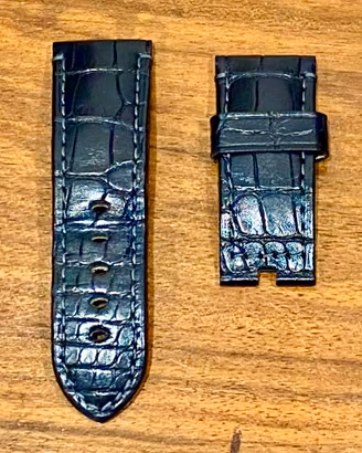 Panerai cinturino 24mm blue/black Croco