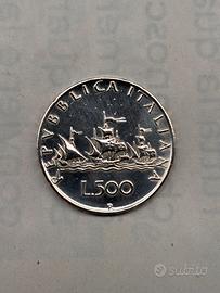 Moneta argento caravelle di Colombo