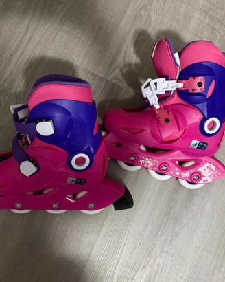 Pattini per bambina + set completo di protezioni