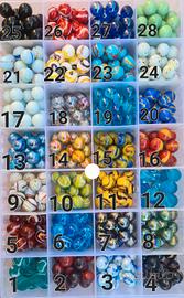 50 biglie di vetro 1.6cm a scelta anni 70 80 90