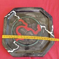 Piatto ottagonale decorativo in ceramica Fiumara d