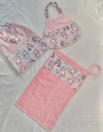 Set asilo realizzato a mano