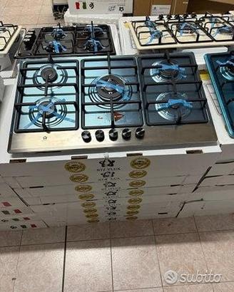 Piano cottura 90cm 5fuochi acciaio nuovo garantito