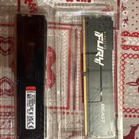 Kinstone fury ddr4 8x2 16giga 3200 cl 16