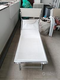 Lettino da Mare Giardino Esterno e telo copertura