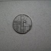 1927 BUONO DA DUE LIRE MOLTO RARA Metallo Cariato