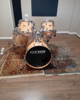 Batteria acustica X-DRUM  frassino sat solo fusti