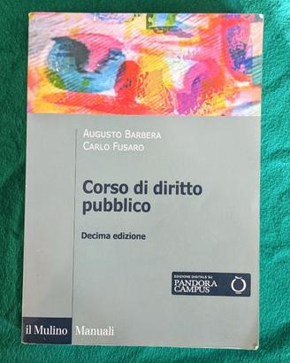 Corso di diritto pubblico (manuale Barbera-Fusaro)