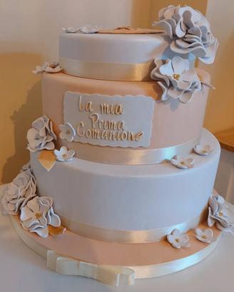 comunione cresima torta finta decorazione 