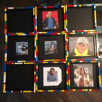 Pannello portafotografie con costruzione Lego