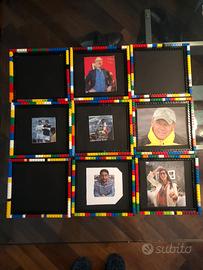 Pannello portafotografie con costruzione Lego