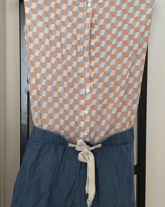 Roberto Collina tuta playsuit con pantaloncino XS