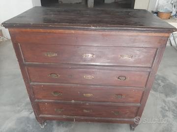 Cassettone a 4 cassetti fine '800 / primi '900