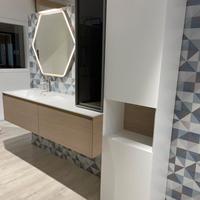 MOBILE BAGNO IN VERO LEGNO CON TOP 160 CM