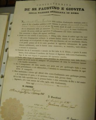 Cedola d'assegnazione di un sussidio dotale 1868