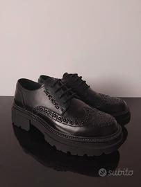 Mocassino Carrarmato Borchie Nero CafèNoir