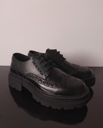 Mocassino Carrarmato Borchie Nero CafèNoir