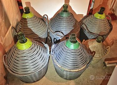 Damigiane vetro con rivestimento in plastica