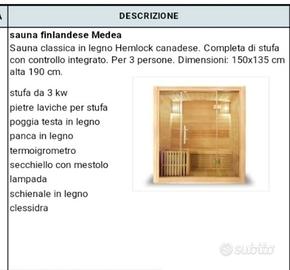 sauna finlandese 
