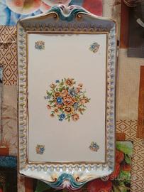Vassoio e tazzine Capodimonte anni 70