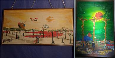 Quadri su tela di Walter Bianconi 80x120 e 122x63