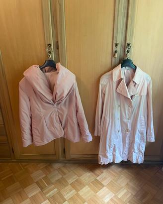 trench Zara women rosa e giacca rosa taglia M