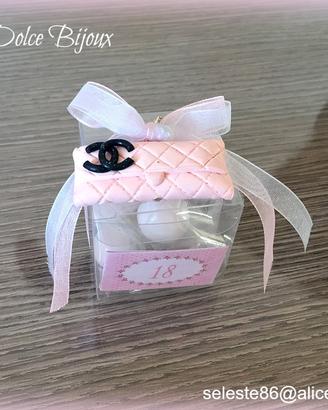 Bomboniera 18 anni tema chanel. miniatura borsa