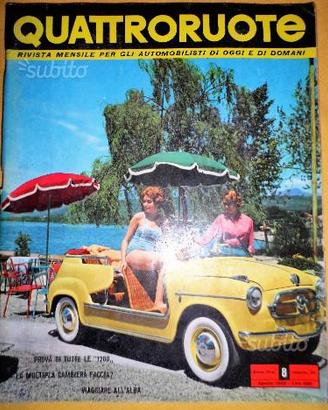 QUATTRORUOTE 1958 e '59 Fiat 1200 Granluce- SIMCA