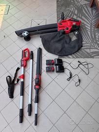 Tagliasiepi Telescopico + Soffiatore + Batterie