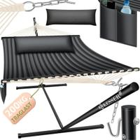 Amaca nuova doppia con telaio e cuscino per 2 prs