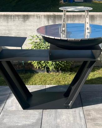 BBQ - Barbecue Trap verniciato, piano corrura inox