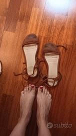 sandali schiava in tessuto n⁰35 suola antiscivolo 