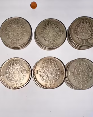 Lotto da 38 monete d’argento svedesi anni 40’