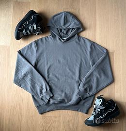 felpa con cappuccio grigia taglia S zara
