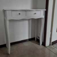 Tavolino/ Console in legno bianco 
