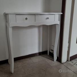 Tavolino/ Console in legno bianco 