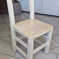 10 sedie in legno di frassino bianco  decapato