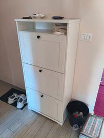Scarpiera in legno bianca IKEA elegante