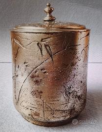 Antico barattolo porta thè orientale anni 30/40