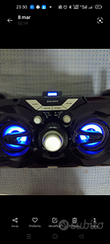 Stereo radio bluetooth con luci