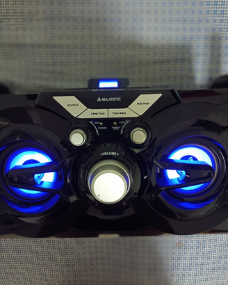 Stereo radio bluetooth con luci