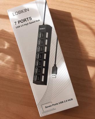 7 porta USB 2.0 High Speed Hub