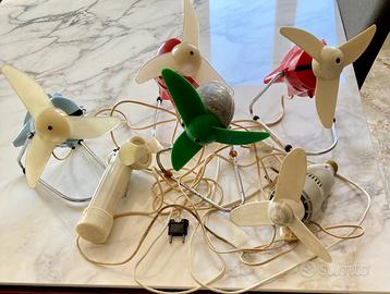 Lotto di piccoli ventilatori vintage da tavolo