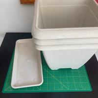 Lotto vasi e sottovasi di diverse dimensioni