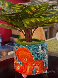 Vasetto tropicale ceramica